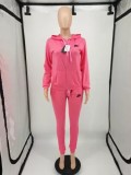 Rose Branded Clothings Embroidery Sportswear Casual Hoodie Pant Set