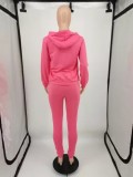 Rose Branded Clothings Embroidery Sportswear Casual Hoodie Pant Set