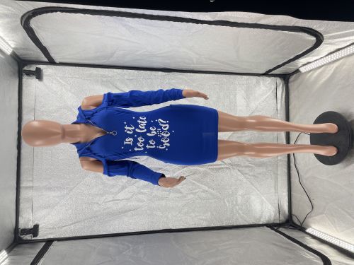 Casual Blue Cold Shoulder Hooded Letter Print Sexy Dresses