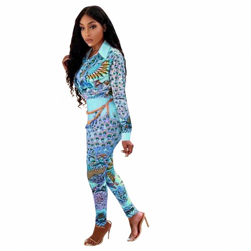 Casual Printed Pant Suit