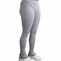 Solid Light Grey Tight Stacked Pants