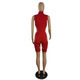 Red Summer Cut-out Sleeveless Temptation Bodycon Playsuits