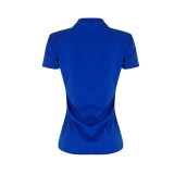 Solid Color Royal Blue Short Sleeves Beaded Butterfly Round Neck T-Shirt