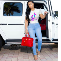 White Plus Size Short Sleeve Summer T-shirt