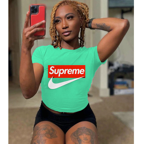Apple Green Athleisure Joint Branded O Neck T-shirt