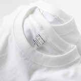 White Summer Printed Cotton Round Neck T-shirt