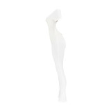 White Sexy Solid Color Backless Slit Flare Jumpsuit