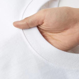 White Cotton Printed O Neck Short Sleeve T-Shirt