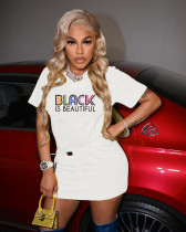 Casual Short Sleeve Print Sexy Pajama Dress