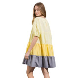 Women's Fashion Casual Street Patchwork Loose Dress