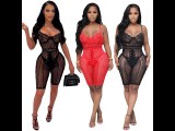 Black Overalls Corset Underwire Sling Casual Sexy Lace Bodysuits