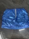 Blue Bronzing Zipper Glossy Skirt