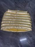 Gold Bronzing Zipper Glossy Skirt