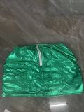 Green Bronzing Zipper Glossy Skirt