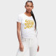 White Casual Cotton Printed Letter T-shirts