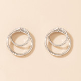 Double Round Interlocking Earrings