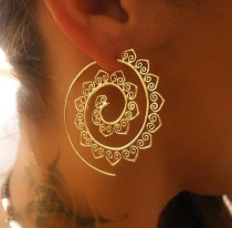 Oval Spiral Vintage Earrings