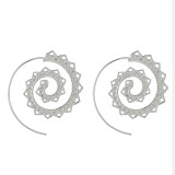 Copy Oval Spiral Vintage Earrings