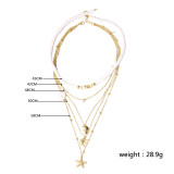 Small Flower Starfish Multilayer Clavicle Chain