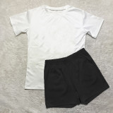 Solid Color Shorts Sleeve Shorts Sets