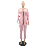 Fashion Fitted Blazer Trouser Two Pieces Suit for Her
