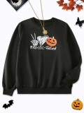 Halloween O Neck Print Sweatshirt