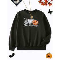 Halloween O Neck Print Sweatshirt