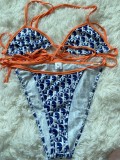 Summer Print Sexy Swimsuit Bikini Two Piece