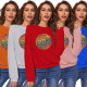 Female Print Pattern Long Sleeve Sweatshirt Casual Pullover For Women