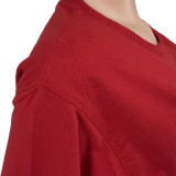 Farfetch Fashion Women Print Letter Long Sleeve Casual Pullover Sweatshirt