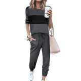 Colorblock Sweatsuits Sets for Women 2 Piece Casual Outfits Lounge Sets 2022