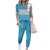Colorblock Sweatsuits Sets for Women 2 Piece Casual Outfits Lounge Sets 2022