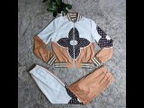 Autumn Casual Simple Printing Zipper Two Piece Set