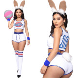 Bunny Cosplay Costume Rabbit Space Jam Costumes Women Girls Halloween Party Clothes Carnival Short Set