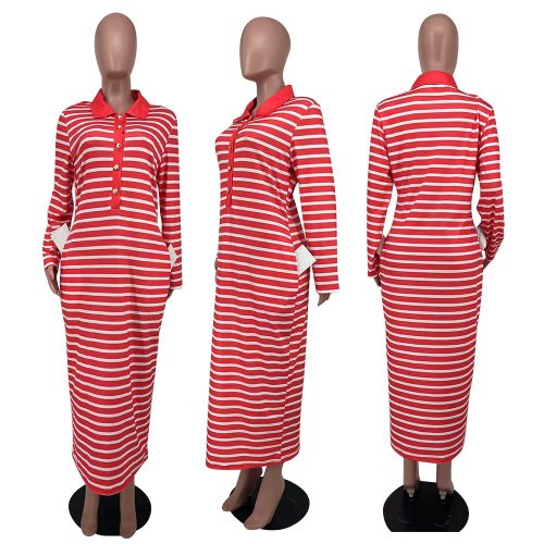 African Women Plus Size Striped Long Dress Evening Bodycon Cocktail Prom Gown Party