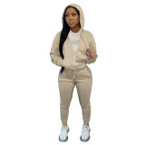 Women's Zipper Long Sleeve Sweatsuits Tracksuits Pockets Hoodie with Sweatpants Set Two Piece Outfit
