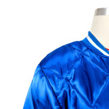 Fashion Pocket Reflective Quilted Cotton Coat Baseball Jacket Top