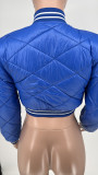 Casual Baseball Clothes Solid Color Bomber Padded Jacket
