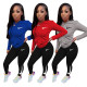 Autumn Sports Embroidery Casual Sports Zipper Hooded Two Piece Set