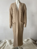 Winter Knit Twist Cardigan Sweater