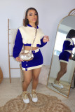 Fashion Long Sleeve Baseball Jacket Athleisure Two Piece Short Skirt Set