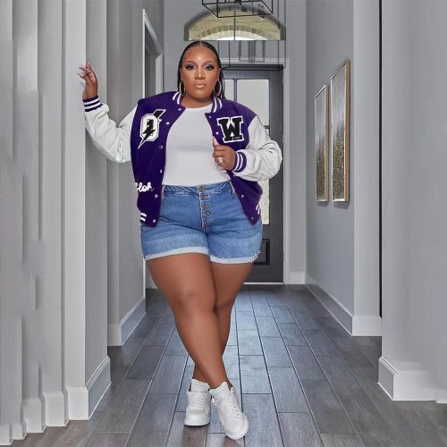 Casual Printed Baseball Bomber Jacket Sweatshirt Casual Unisex Streetwear Coats