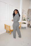 Winter Turtle Neck Cable Knit Sweater And Tasseled Pants Set