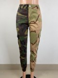 Womens Streetwear Camouflage Track Sweatpants Camo Cargo Pants