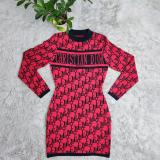 Women's Long Sleeve Knitted Sweater Dress