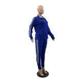 Womens Zip Up Tracksuit Set 2PCS Sports Outfits Long Sleeve Top And Bodycon Pants
