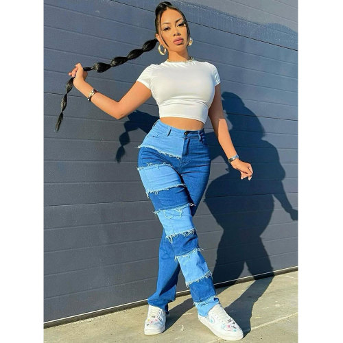 Wholesale High Quality Fashion Ladies Trousers Women's Denim Jeans