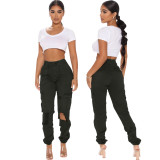Camouflage Print Joggers Comfortable Casual Stretch Cargo Pants