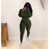 Womens 2 Piece Outfit Clubwear Letter Embroidered Crop Top Bodycon Long Tight Leggings Set Tracksuit Sweatsuit