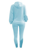 Custom Logo 2 Piece Set Fleece Printed Hoodies Joggers Pants Sweat Suits Long Sleeve Winter Outfits